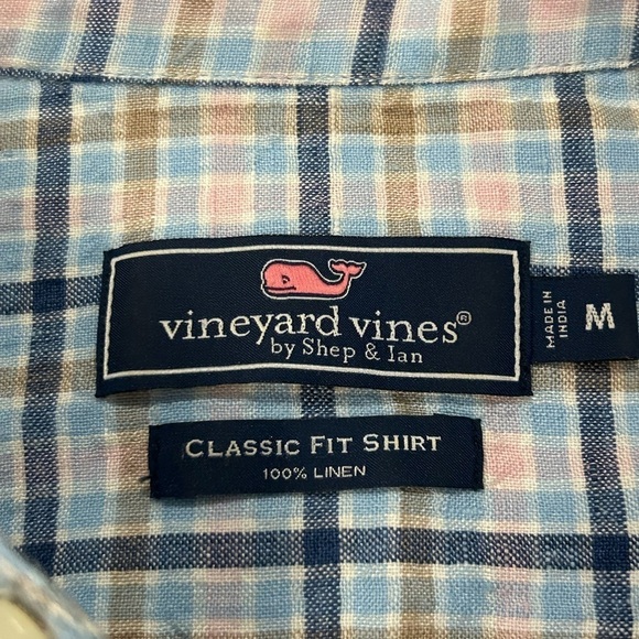 Vineyard Vines Men’s Medium Classic Fit 100% Linen Whale Shirt - Picture 5 of 8